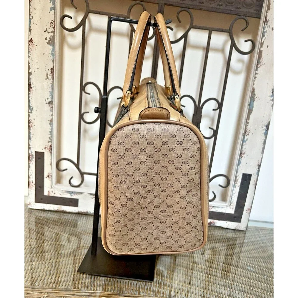Gucci Micro GG Supreme Boston Bag Vintage 1980-1984 With COA